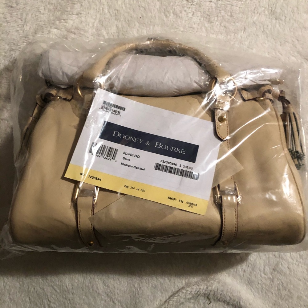 Dooney and Bourke Bone Medium Satchel.